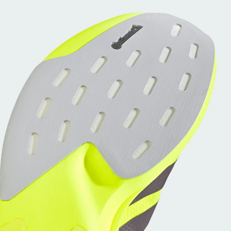 adidas Neon Yellow Three-Stripe Lace-Up Running Shoes