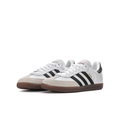 adidas Samba White and Black Low-Top Sneakers with Gum Sole