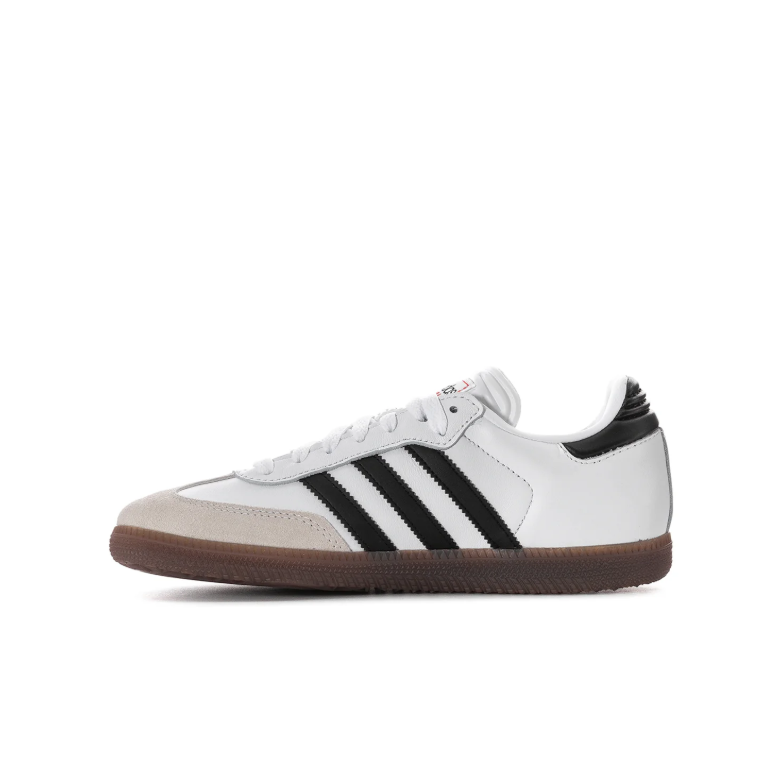 adidas Samba White and Black Low-Top Sneakers with Gum Sole