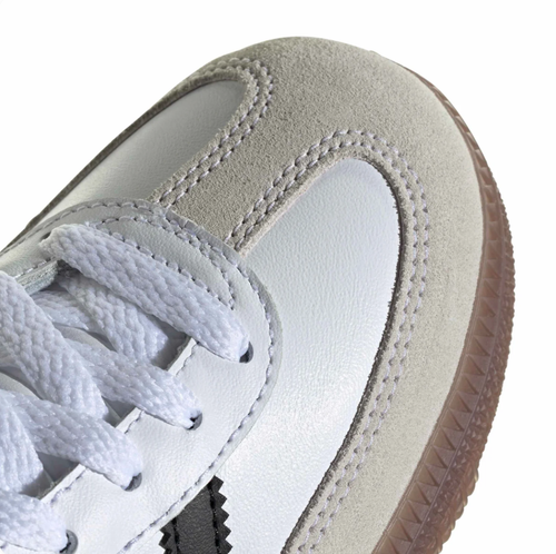 adidas Samba White and Black Low-Top Sneakers with Gum Sole