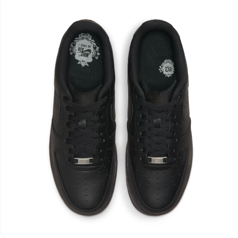 Nike All-Black Low-Top Lace-Up Sneakers