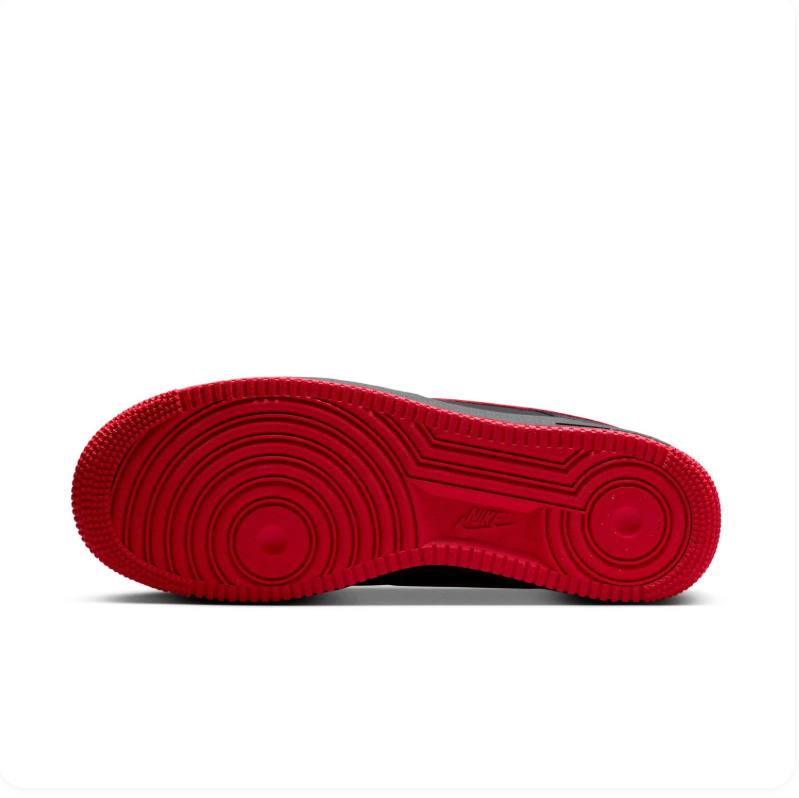 Nike Black and Red Low-Top Lace-Up Sneakers
