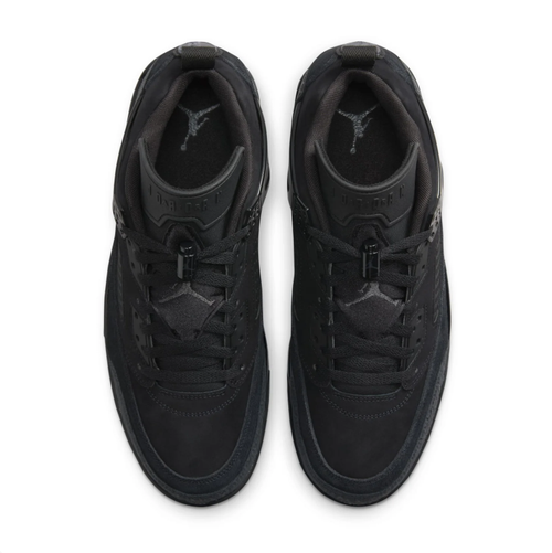 Jordan All-Black Lace-Up Sneakers with Mesh Side Panels
