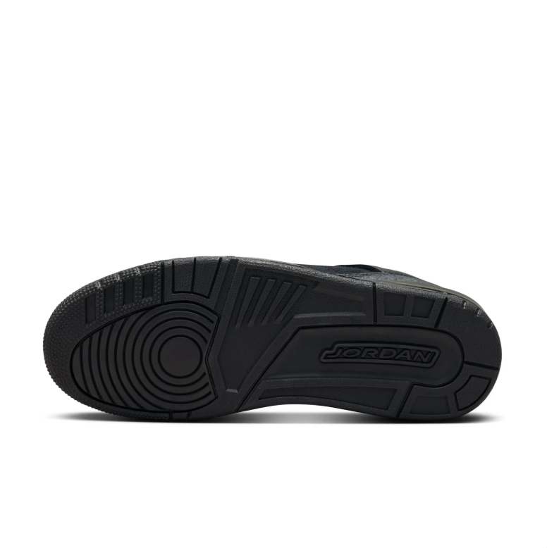 Jordan All-Black Lace-Up Sneakers with Mesh Side Panels