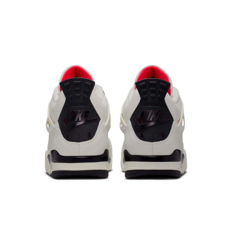 Jordan Off-White and Black Sneakers with Red Jumpman Accents