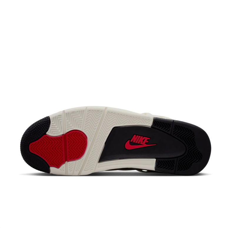 Jordan Off-White and Black Sneakers with Red Jumpman Accents