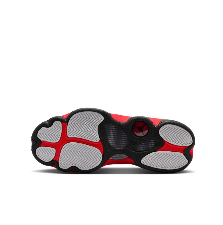 Jordan White and Red High-Top Sneakers with Black Sole Accents