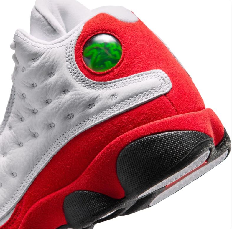 Jordan White and Red High-Top Sneakers with Black Sole Accents