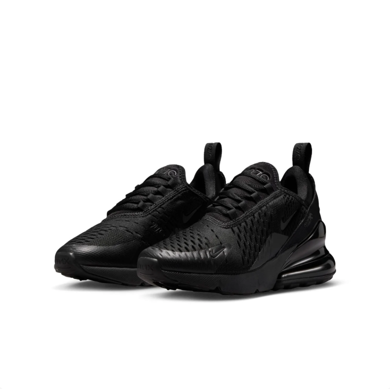 Nike All-Black Mesh Sneakers with Visible Heel Air Unit