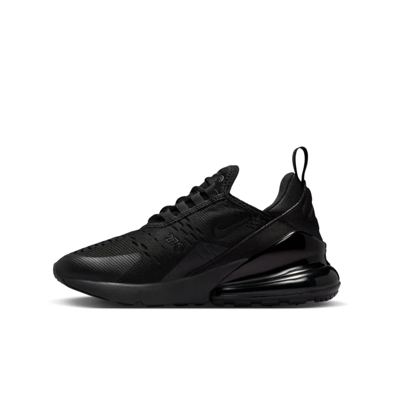 Nike All-Black Mesh Sneakers with Visible Heel Air Unit