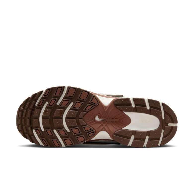 Nike Cream and Metallic Silver Mesh Sneakers with Brown Accents