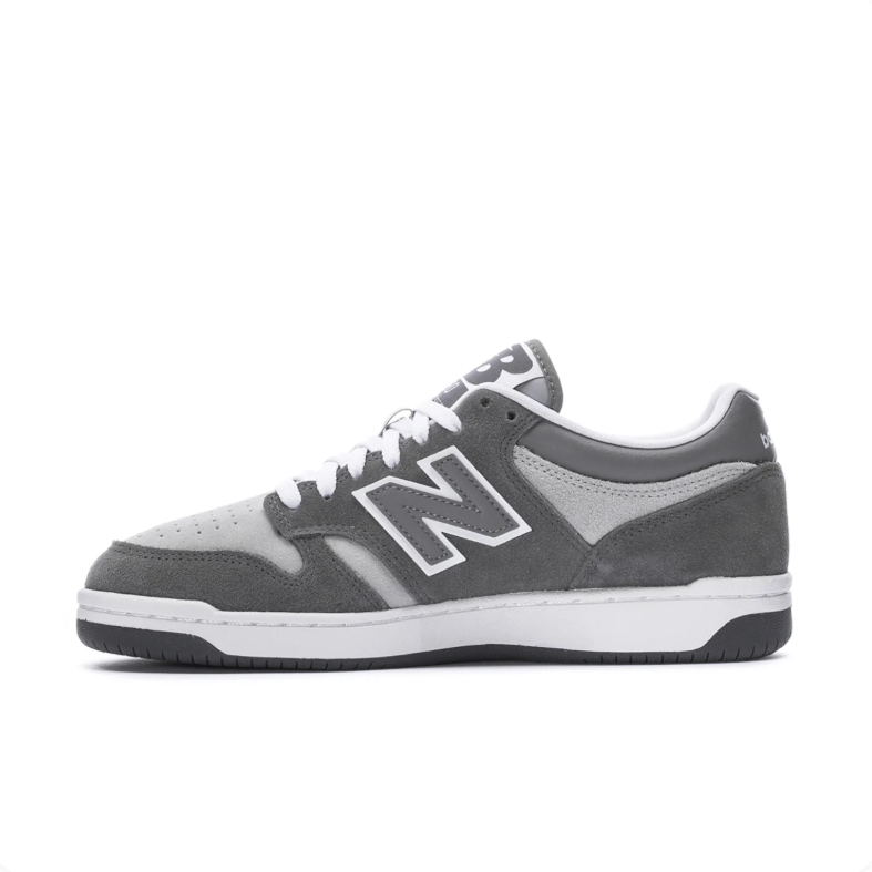 New Balance 480 Gray and White Low-Top Sneakers