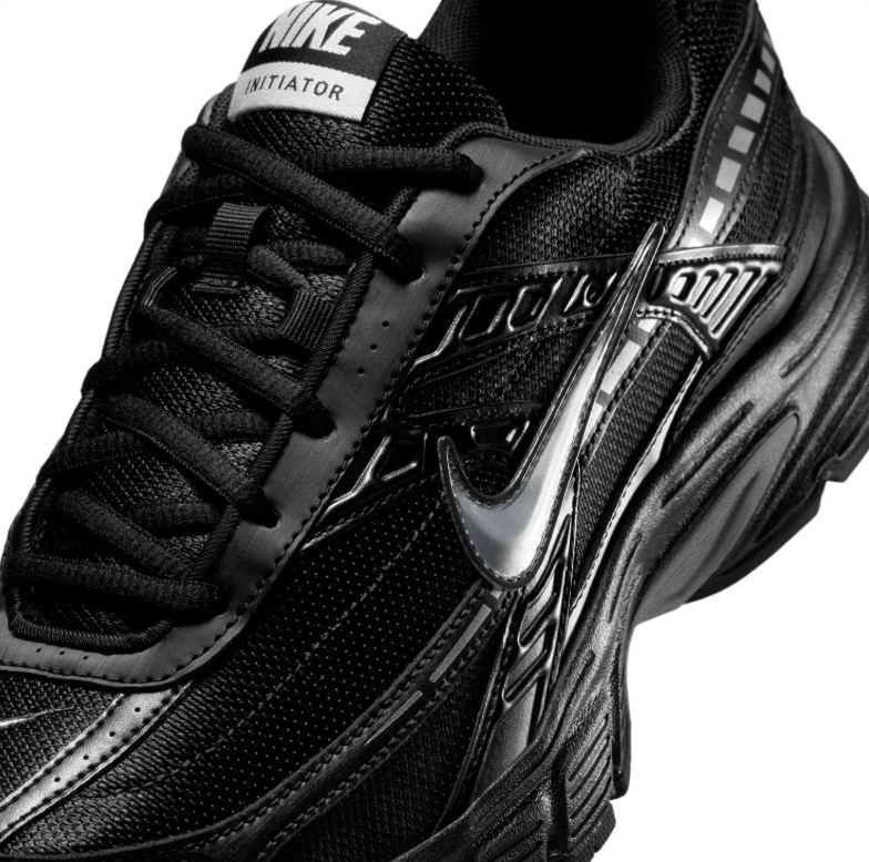 Nike Initiator Black and Silver Low-Top Sneakers