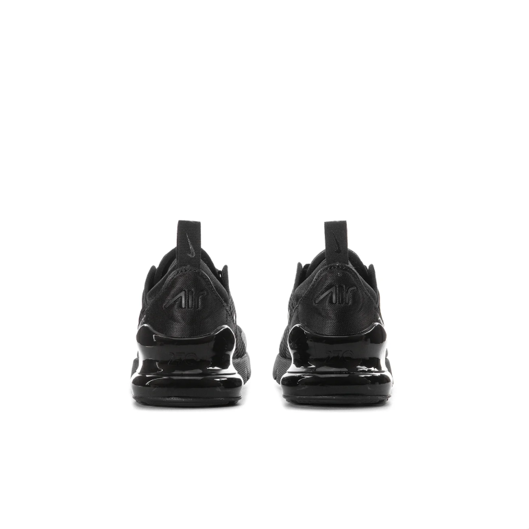 Nike All-Black Textured Mesh Sneakers with Glossy Heel Detail