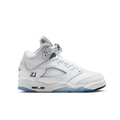 Jordan White High-Top Sneakers with Icy Blue Soles