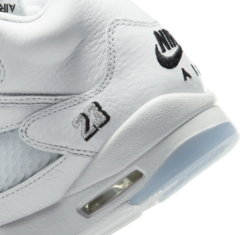 Jordan White High-Top Sneakers with Icy Blue Soles