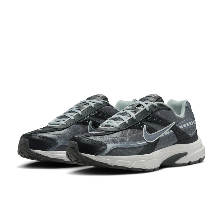 Nike Gray and Black Mesh Sneakers with Sculpted White Soles