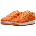 Nike Orange Shaggy-Textured Low-Top Sneakers with White Midsoles