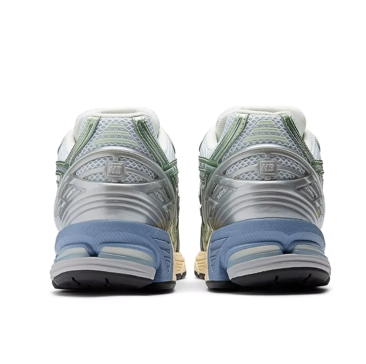 New Balance 1906R Silver and Lilac Mesh Sneakers with Mint Accents