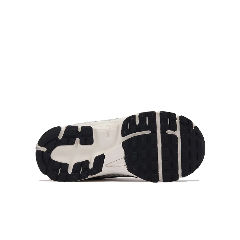 Nike White and Silver Low-Top Sneakers with Sculpted Soles