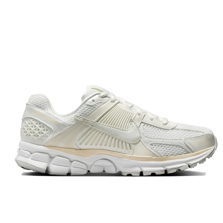 Nike White and Cream Mesh Sneakers with Segmented Soles