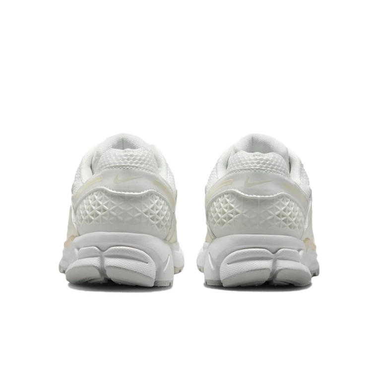 Nike White and Cream Mesh Sneakers with Segmented Soles