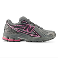 New Balance 1906R Gray Mesh Sneakers with Pink Accents