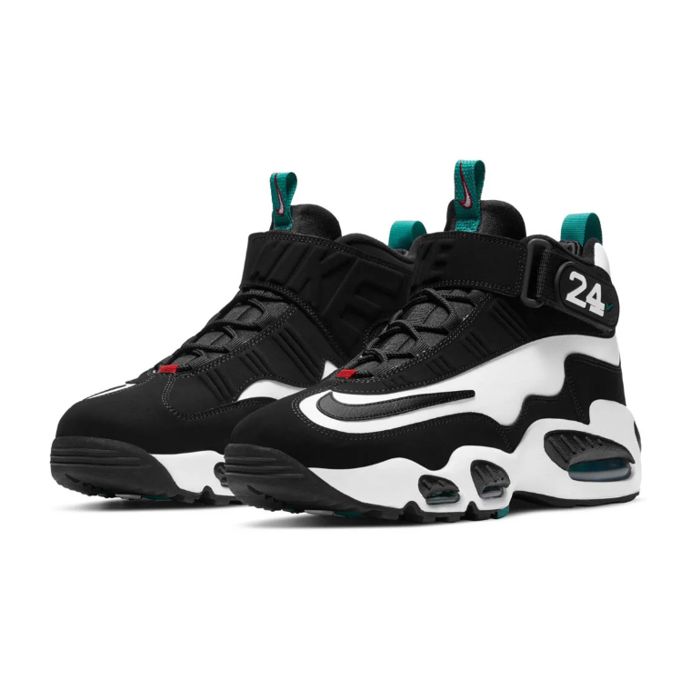 Nike Black and White High-Top Sneakers with 24 Ankle Straps