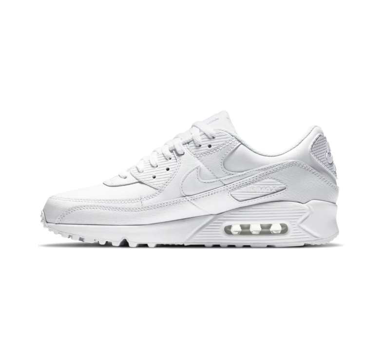 Nike All-White Low-Top Sneakers with Visible Heel Windows