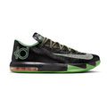 Nike KD Black Low-Top Sneakers with Green and Orange Accents